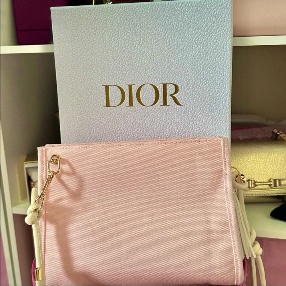 DIOR LIGHT PINK COSMETIC BAG